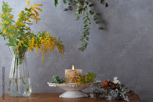 Obraz ミモザのキャンドル  ボタニカルキャンドル