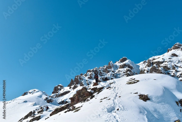 Fototapeta snow covered mountains