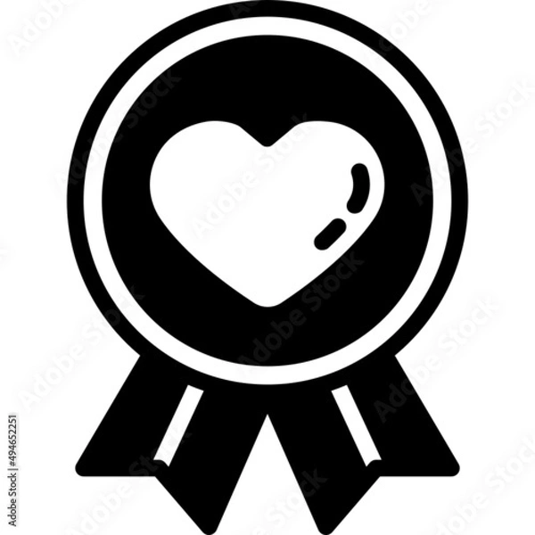 Fototapeta medal solid line icon