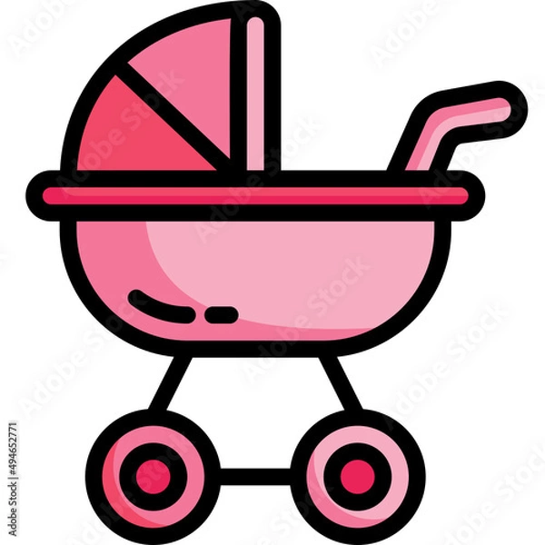 Fototapeta stroller Two Tone icon