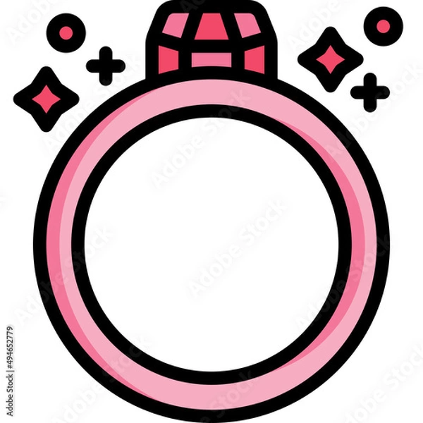 Fototapeta wedding ring Two Tone icon