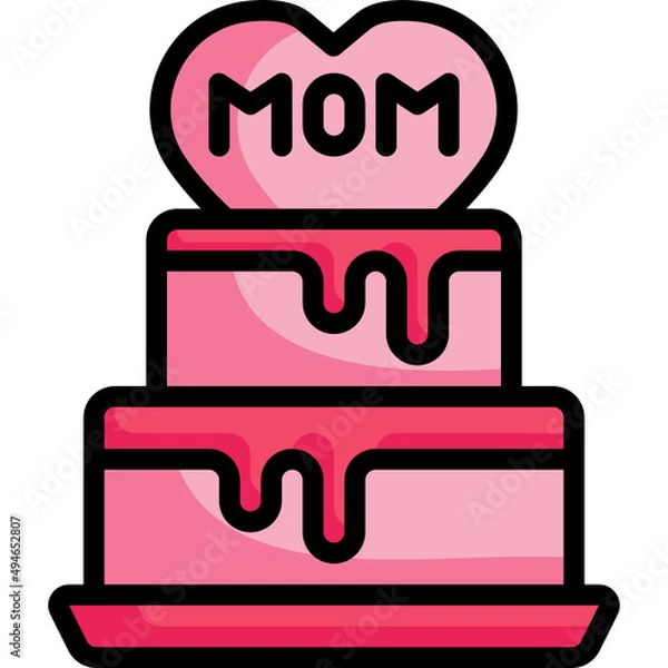 Fototapeta cake Two Tone icon