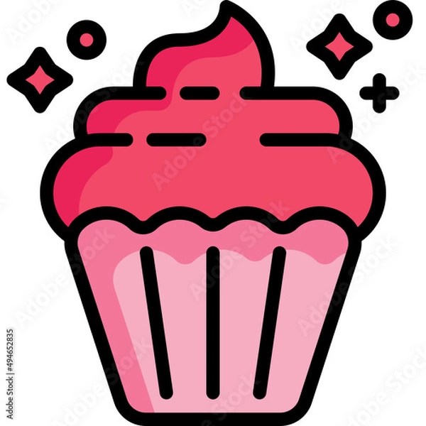 Fototapeta cupcake Two Tone icon