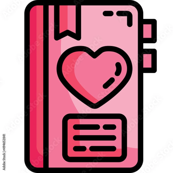 Fototapeta diary Two Tone icon