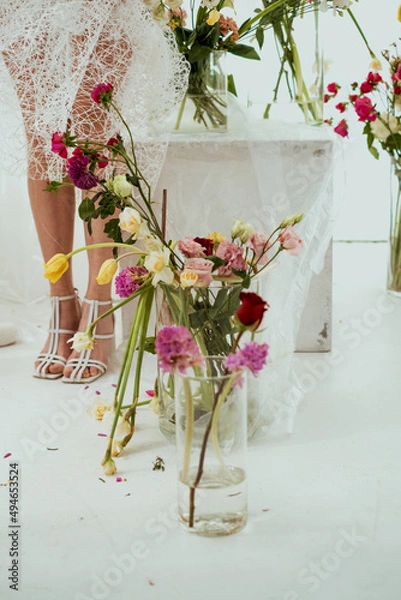 Obraz Multicolored flowers in a vase