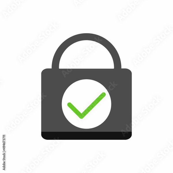 Fototapeta Protection guarantee flat design vector sign