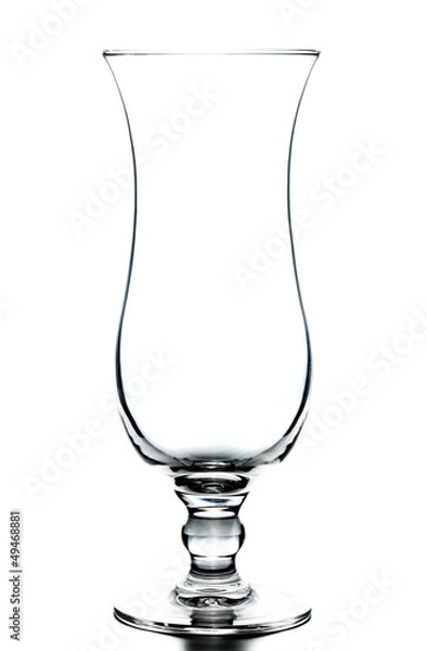 Obraz Empty hurricane cocktail glass on white background