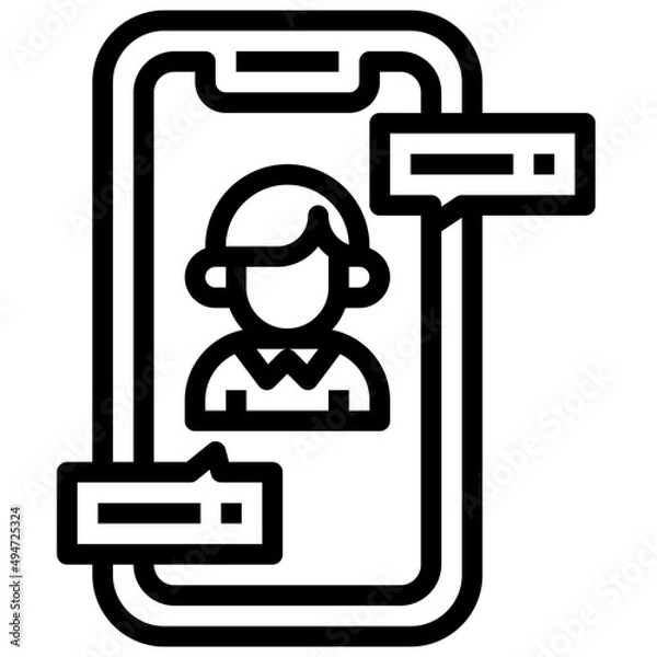 Fototapeta MESSAGE line icon,linear,outline,graphic,illustration