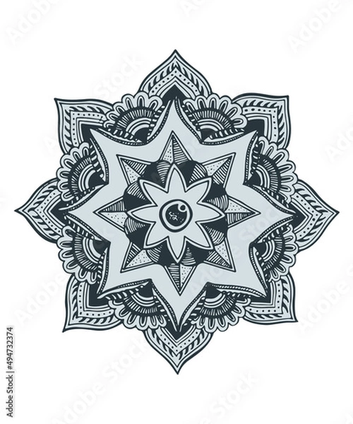 Obraz Mandala Star Vector Design
