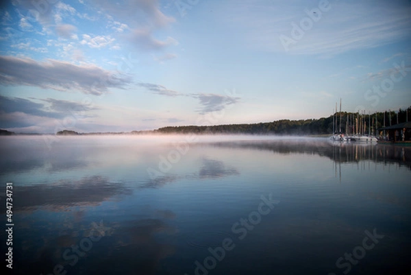 Obraz Wschód słońca na Mazurach