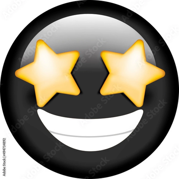 Fototapeta Vector emoji. Smiling face. Sad face. Smile vector emoji. Happy emoticon. Cute emoticon isolated on white background.