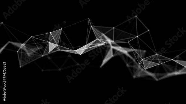 Fototapeta network, collegamenti, forma astratta