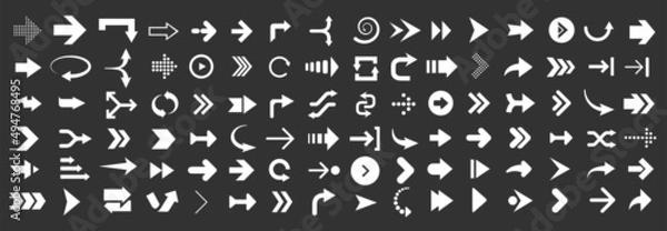 Obraz Arrows web collection. Modern graphic direction signs computer screen curves arrows