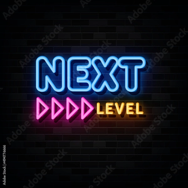Obraz Next Level Neon Signs Vector
