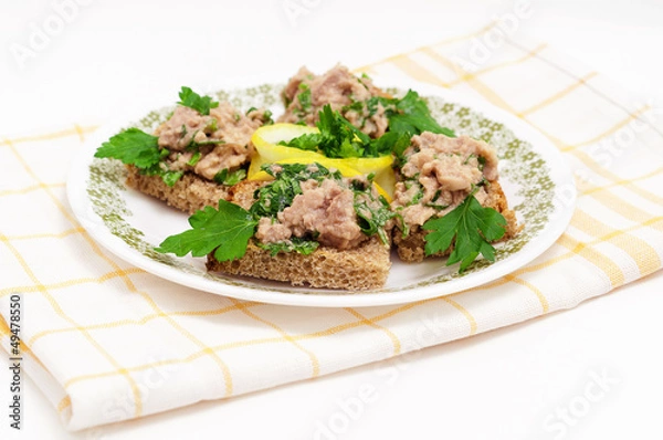 Obraz Snack with the cod liver