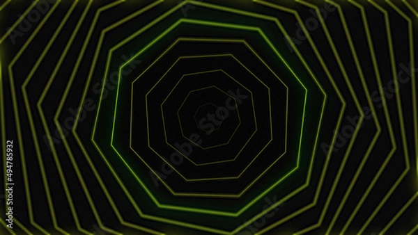 Obraz Green oxtagon beautiful Visual Loops background concept