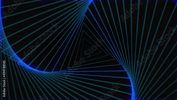 Obraz Blue triangle beautiful Visual Loops background concept