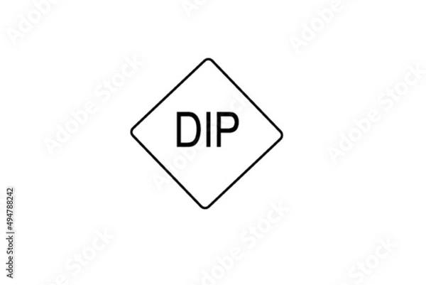 Obraz Dip traffic sign