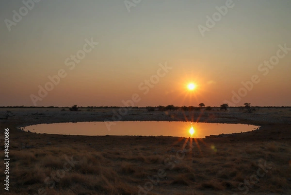 Obraz sunset over the lake
