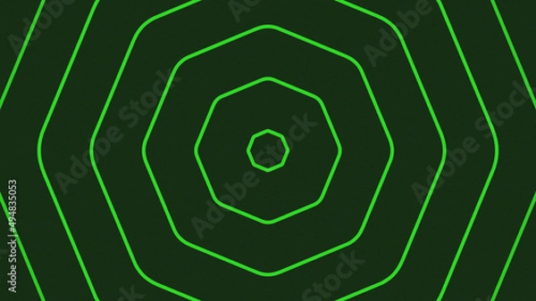 Fototapeta Hexagon audio wave in seamless loop background 