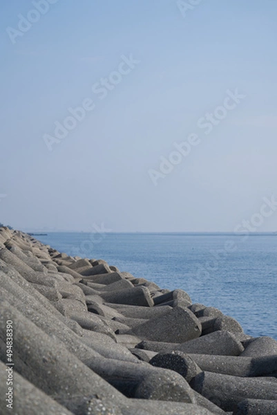 Fototapeta 並ぶテトラポット