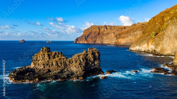 Fototapeta vue aérienne de la vallé de HAHAEMEA ILE DE ua huka archipel des marquises poolynésie francaise