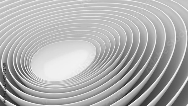 Fototapeta Graphic 3d background in the form of egg-shaped lines