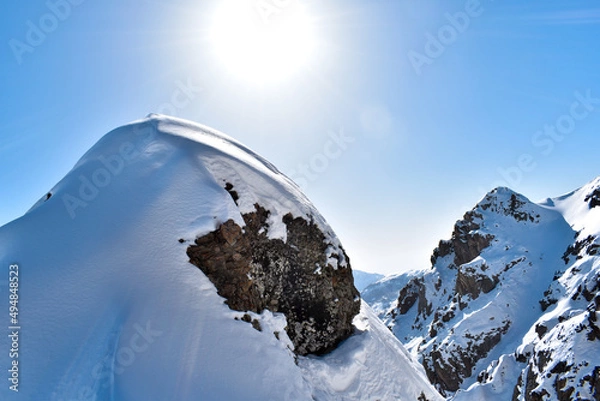 Fototapeta snow covered mountains