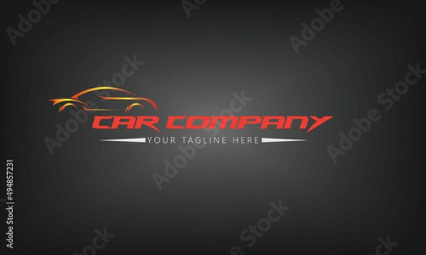 Fototapeta background with a car logo for company