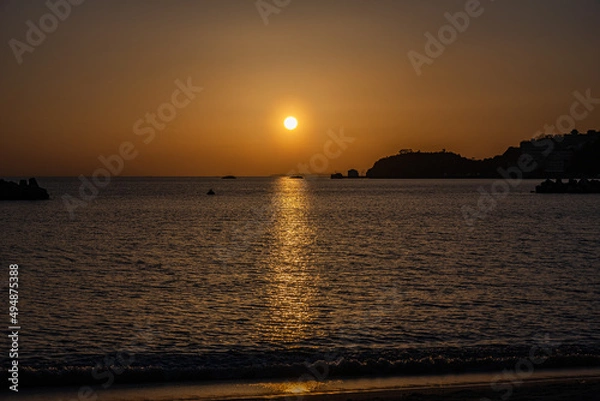 Fototapeta 片男波海浜 - 片男波海水浴場 - 夕景