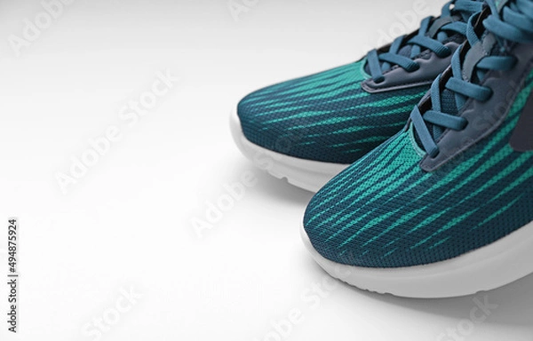 Obraz Sport shoes for running on white background closeup