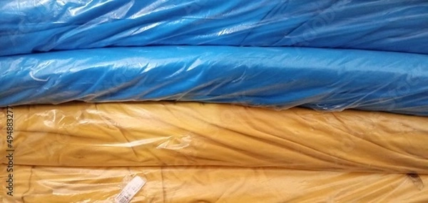 Obraz blue and white feathers