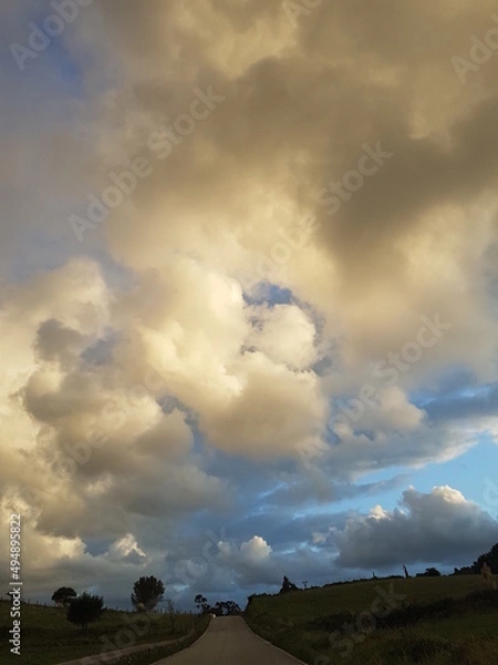 Fototapeta Road on a cloudy day