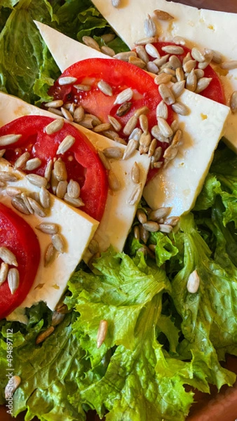 Obraz tomatoes and suluguni cheese