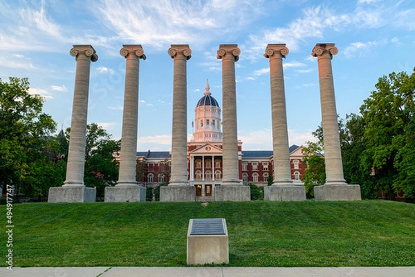 Obraz University of Missouri columns and academic hall