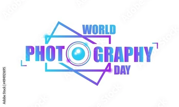 Fototapeta World Photography Day, best vector background all of time, with color combination, perfect color combination 