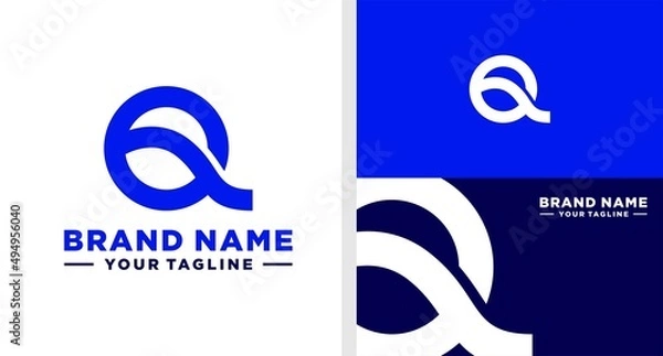 Obraz LETTER Q LOGO MONOGRAM WAVE EDITABLE