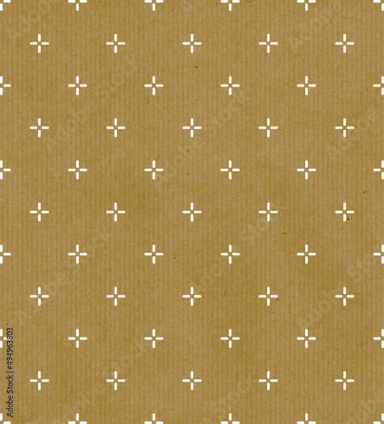 Fototapeta Vector cross stich plus seamless pattern, geometric background. Aim seamless patern. Stock vector illustration