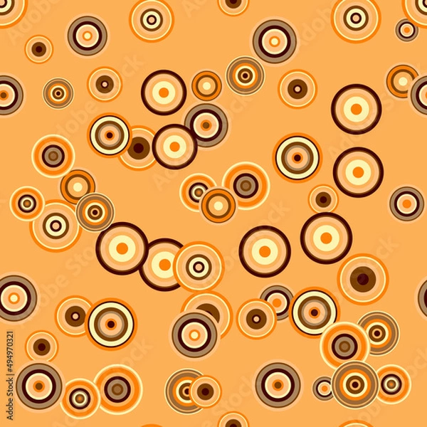 Fototapeta Geometric background with colorful circles Seamless pattern Vector illustration  EPS 10