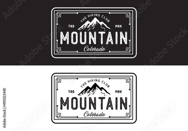 Obraz Typography Logo Mountain Colorado Vector Illustration Template Good for Any Industry