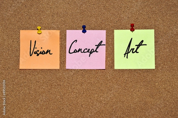 Obraz A collection of multicolored post it notes