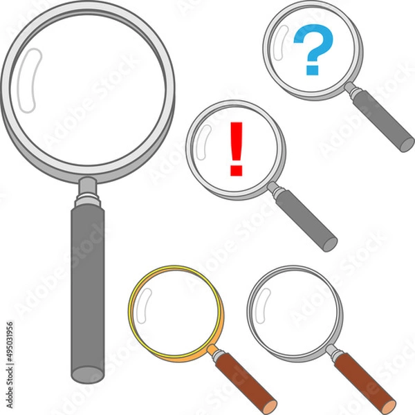 Obraz シンプルな虫眼鏡のイラスト