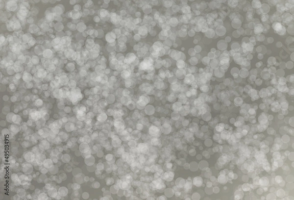 Fototapeta Abstract glitter bokeh background on circle theme with grey colour.
