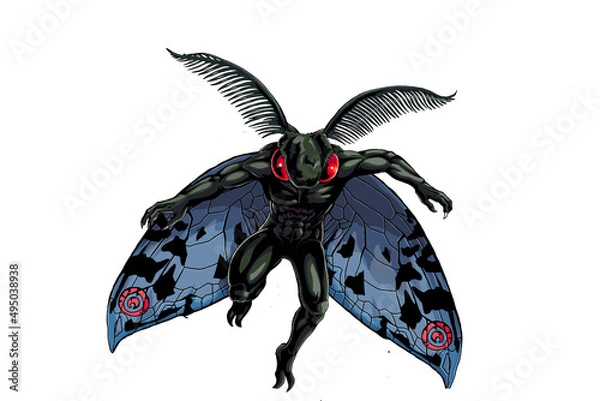Obraz モスマン　UMA図鑑２　mothman,