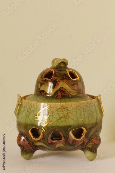 Obraz 良い香りのお香を燃やす日本語で（香炉）