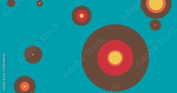 Obraz Circles wallpaper background design. The seamless pattern design art.