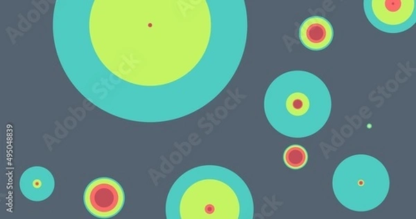 Obraz Circles wallpaper background design. The seamless pattern design art.
