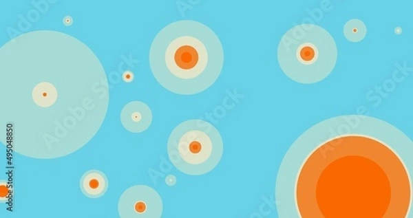 Obraz Circles wallpaper background design. The seamless pattern design art.