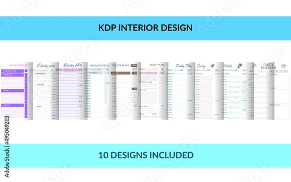 Obraz KDP Interior Template for Daily Planner