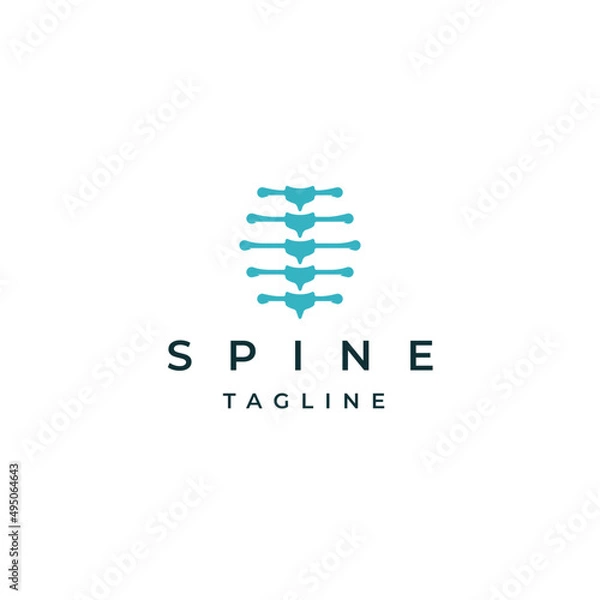 Obraz Spine or human backbone logo icon design template flat vector